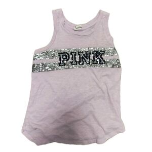 PINK sequin Tank Top Size Small